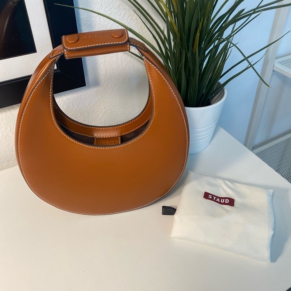 STAUD Handbags - NWT STAUD Mini Moon Leather Bag